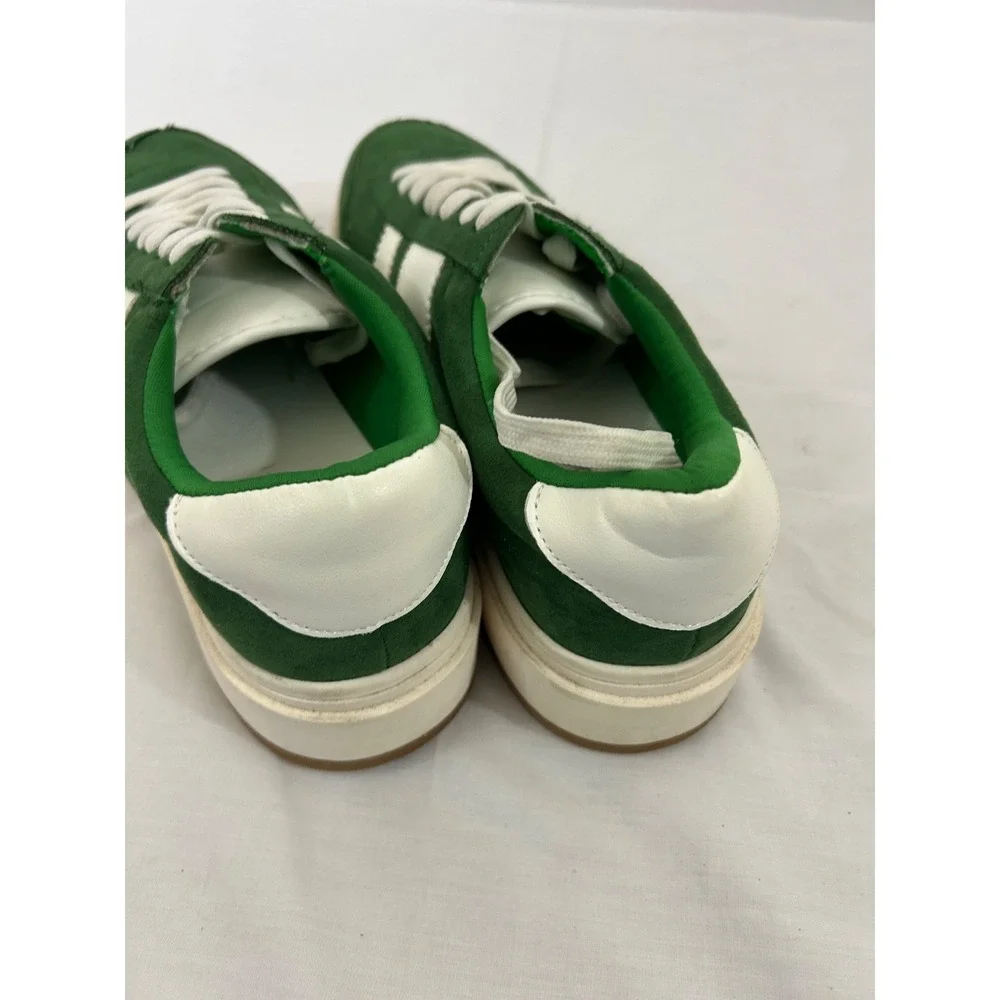 Madden Girl Navida Green White  Lace-Up Low-Top Platform Sneakers Sz 9.5